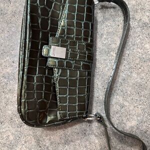 Green Crocodile Embossed Clutch from Kenneth Cole Reaction